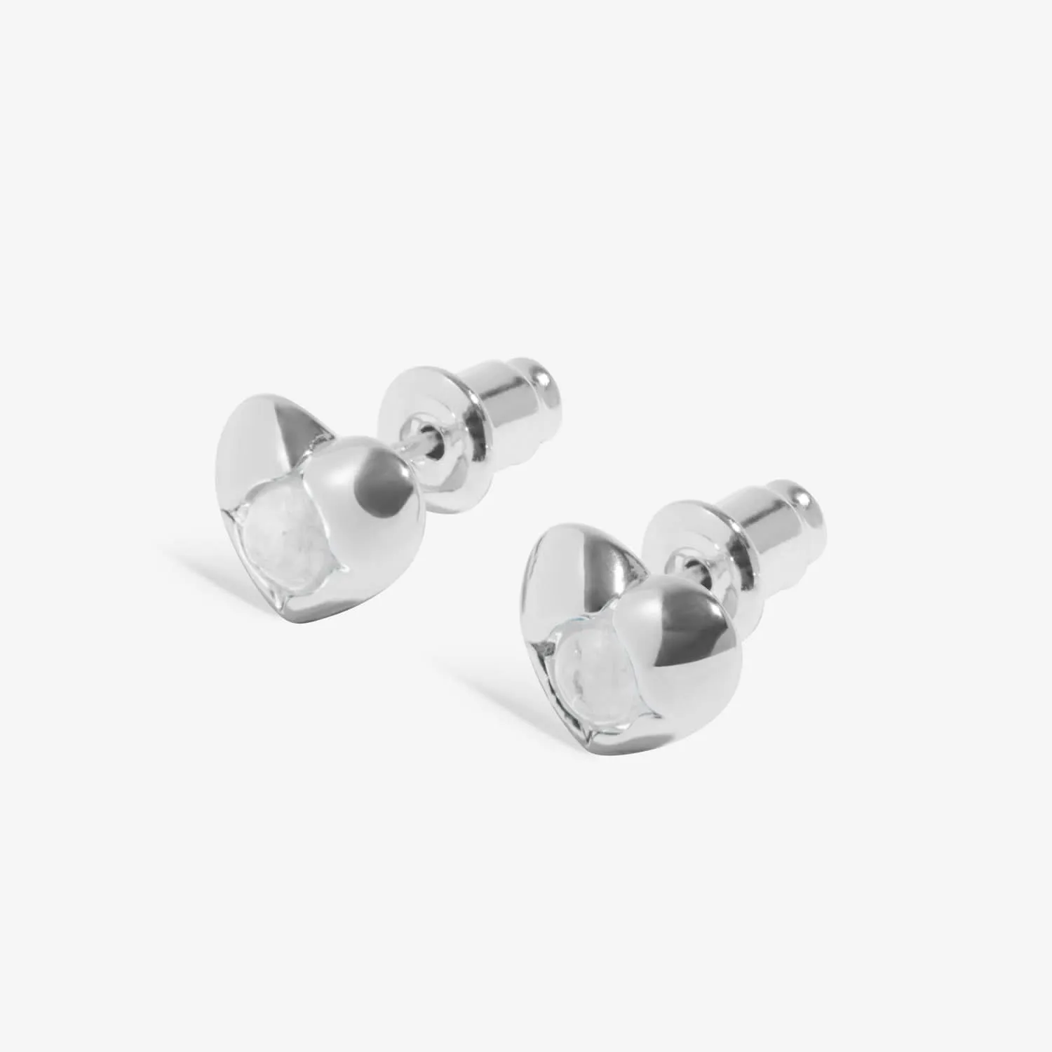 Boucles d'oreilles en cristal de roche argenté pour la pierre de naissance d'avril 8390 Joma Jewellery