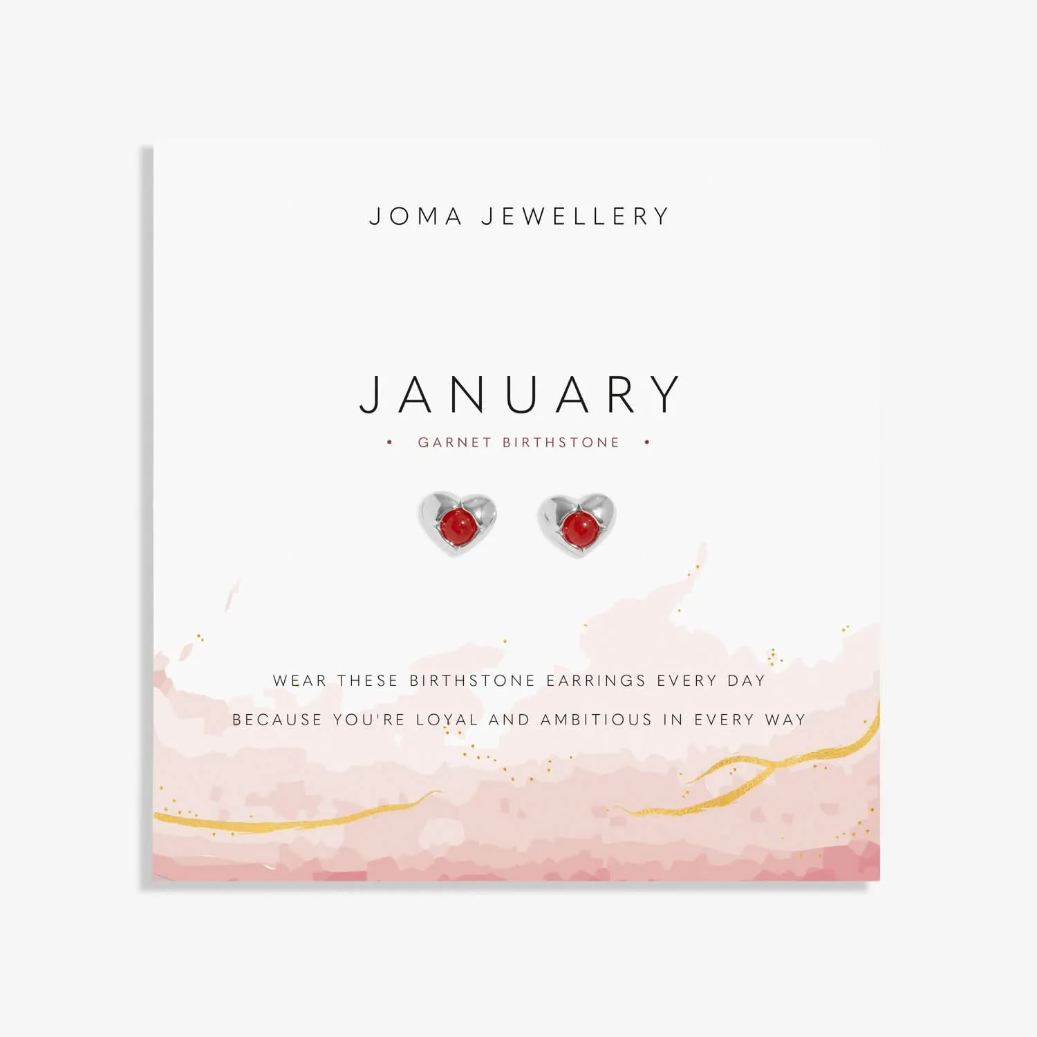 Boucles d'oreilles en grenat de janvier plaquées argent 8387 Joma Jewellery