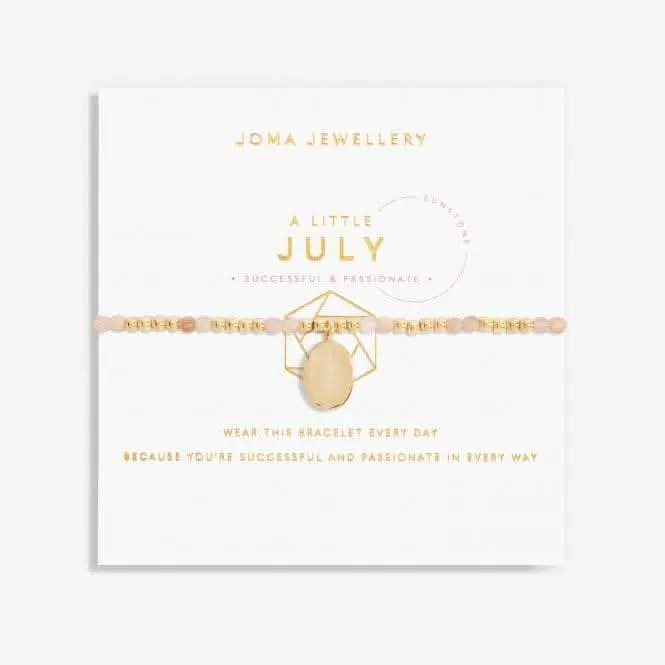 Bracelet extensible en or avec pierre de soleil (pierre de naissance de juillet) 17,5 cm 6138 Joma Jewellery