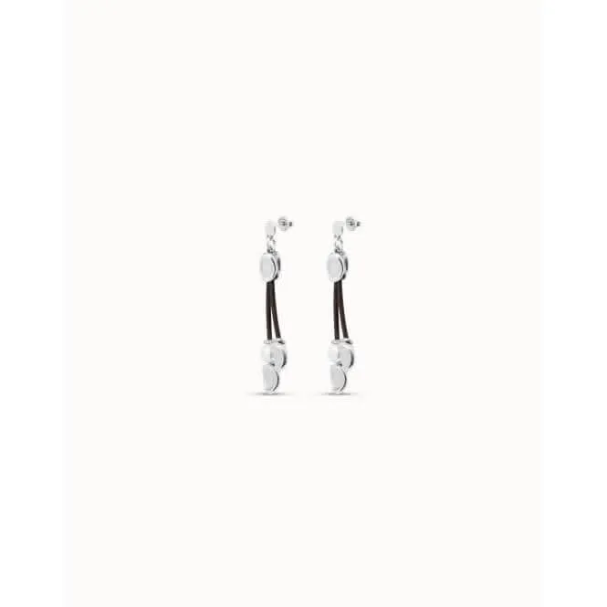 Boucles d'oreilles en nacre perle et cuir blanc Bond Unode50 Bijoux et accessoires