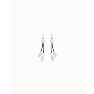 Boucles d'oreilles en nacre perle et cuir blanc Bond Unode50 Bijoux et accessoires