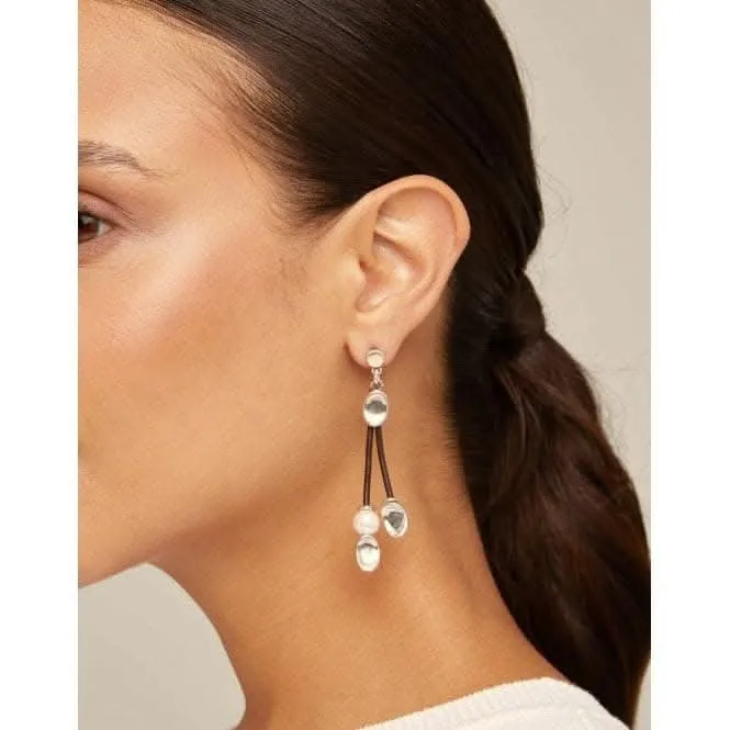 Boucles d'oreilles en nacre perle et cuir blanc Bond Unode50 Bijoux et accessoires