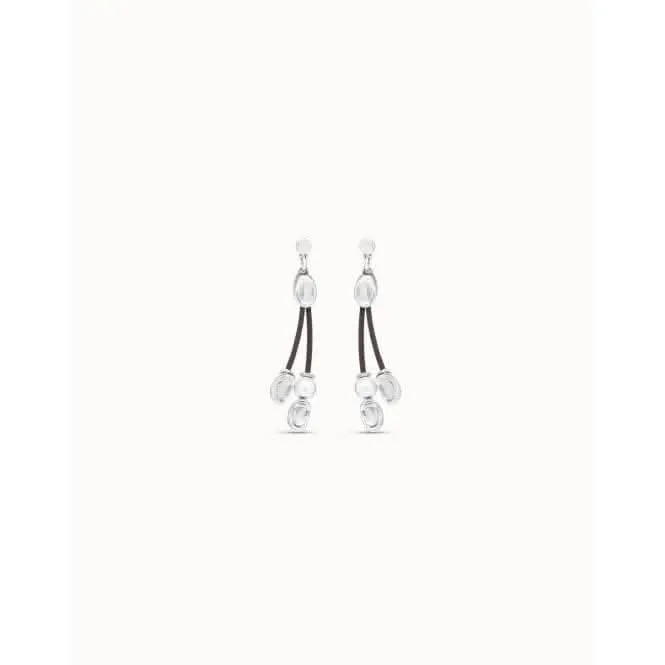 Boucles d'oreilles en nacre perle et cuir blanc Bond Unode50 Bijoux et accessoires