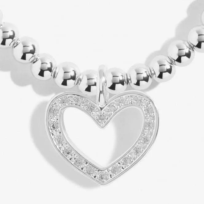 Boîte Cadeau Mariée Du Cœur Bracelet en Argenté pour Demoiselle d'Honneur 7152 Joma Jewellery