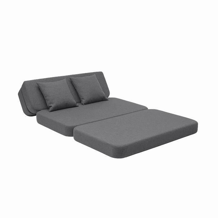 by KlipKlap KK 3 Fold Sofa 36x120x70cm - Blue Grey W. Grey (Pre-Order; Est. Delivery in 2-4 Weeks)