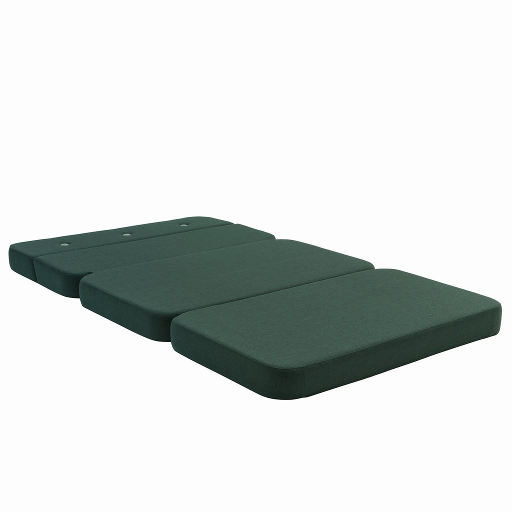 by KlipKlap KK 3 Fold Sofa 36x120x70cm - Deep Green W. Light Green (Pre-Order; Est. Delivery in 2-4 Weeks)