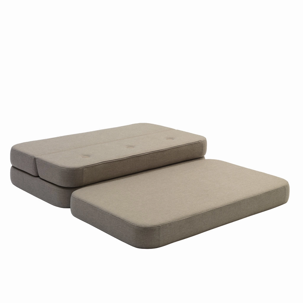 by KlipKlap KK 3 Fold Sofa 36x120x70cm - Sand W. Sand