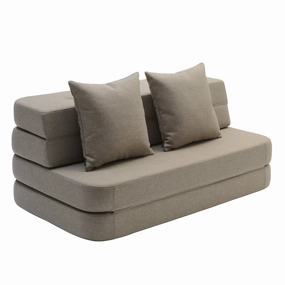 by KlipKlap KK 3 Fold Sofa 36x120x70cm - Sand W. Sand