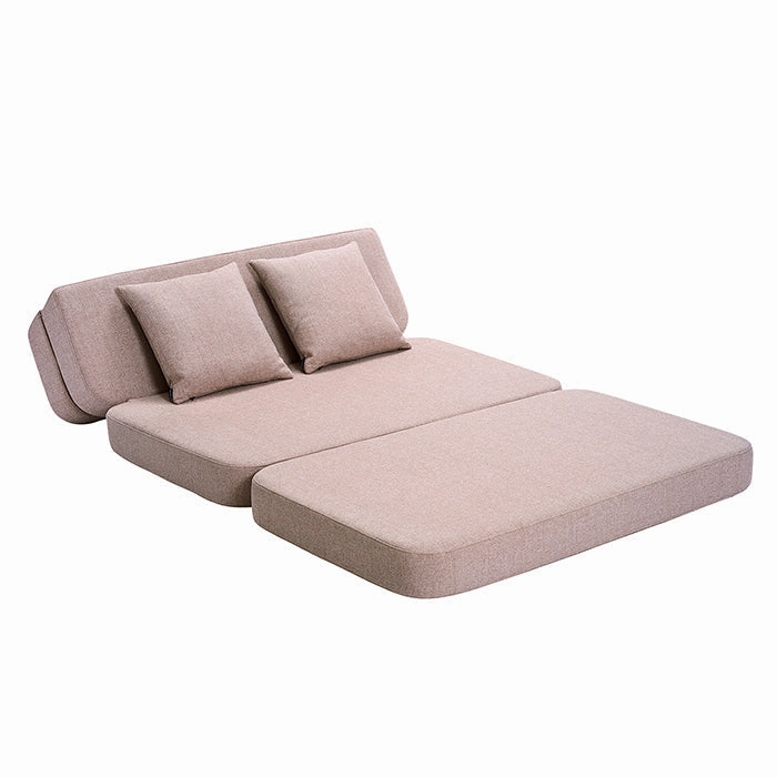 by KlipKlap KK 3 Fold Sofa 36x120x70cm - Soft Rose W. Rose (Pre-Order; Est. Delivery in 2-4 Weeks)
