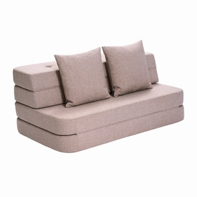 by KlipKlap KK 3 Fold Sofa 36x120x70cm - Soft Rose W. Rose (Pre-Order; Est. Delivery in 2-4 Weeks)