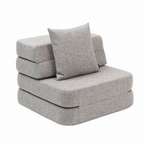 by KlipKlap KK 3 Fold Sofa Single 36x70x70cm - Multi Grey W. Grey