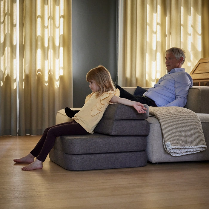 by KlipKlap KK 3 Fold Sofa Single 36x70x70cm - Sand W. Sand