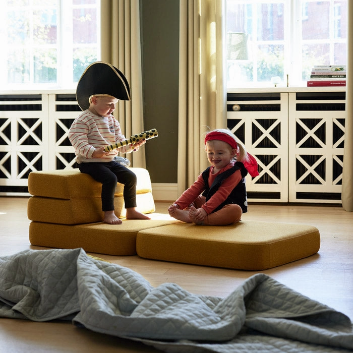 by KlipKlap KK 3 Fold Sofa Single 36x70x70cm - Sand W. Sand