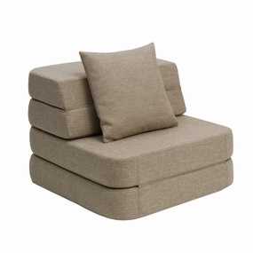 by KlipKlap KK 3 Fold Sofa Single 36x70x70cm - Sand W. Sand