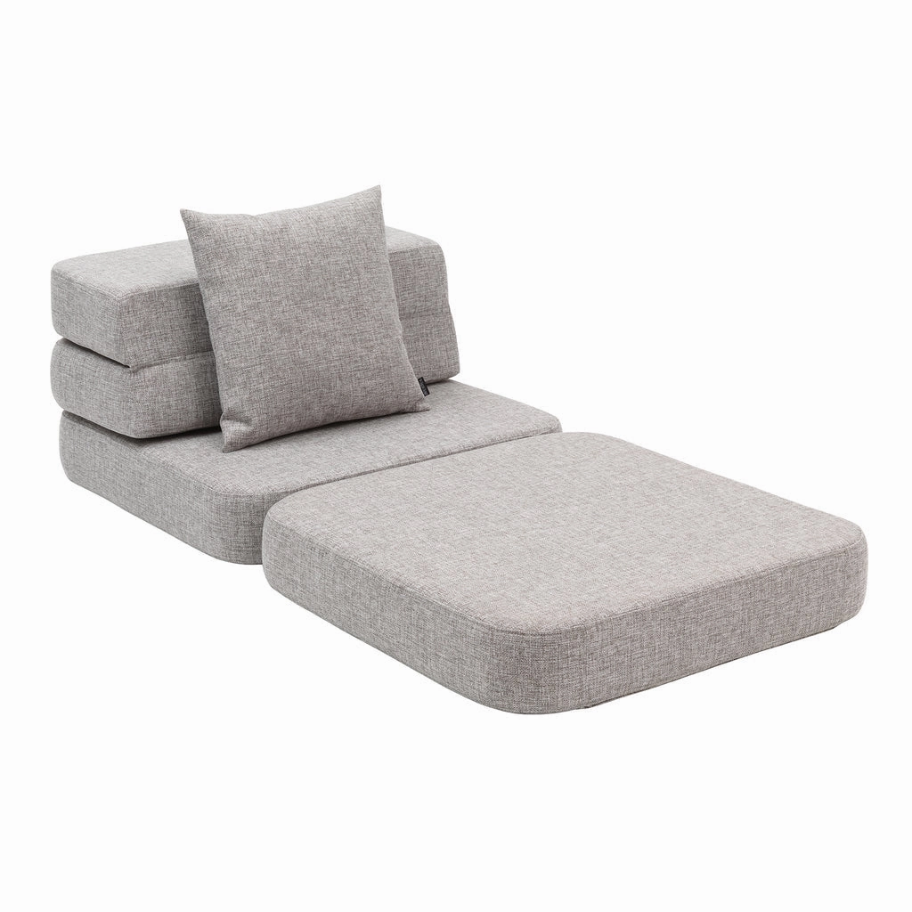 by KlipKlap KK 3 Fold Sofa Single 36x70x70cm - Sand W. Sand