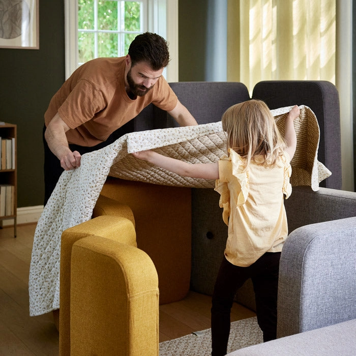 by KlipKlap KK 3 Fold Sofa Single Soft 36x70x70cm - Beige W. Sand