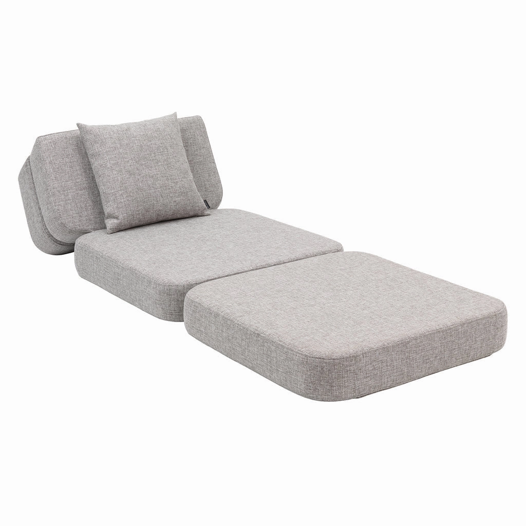 by KlipKlap KK 3 Fold Sofa Single Soft 36x70x70cm - Multi Grey W. Grey (Pre-Order; Est. Delivery in 2-4 Weeks)