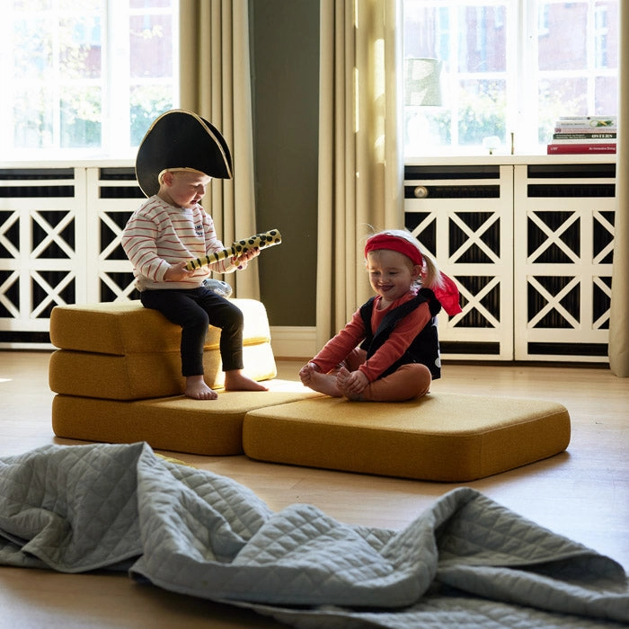 by KlipKlap KK 3 Fold Sofa Single Soft 36x70x70cm - Mustard W. Mustard (Pre-Order; Est. Delivery in 2-4 Weeks)