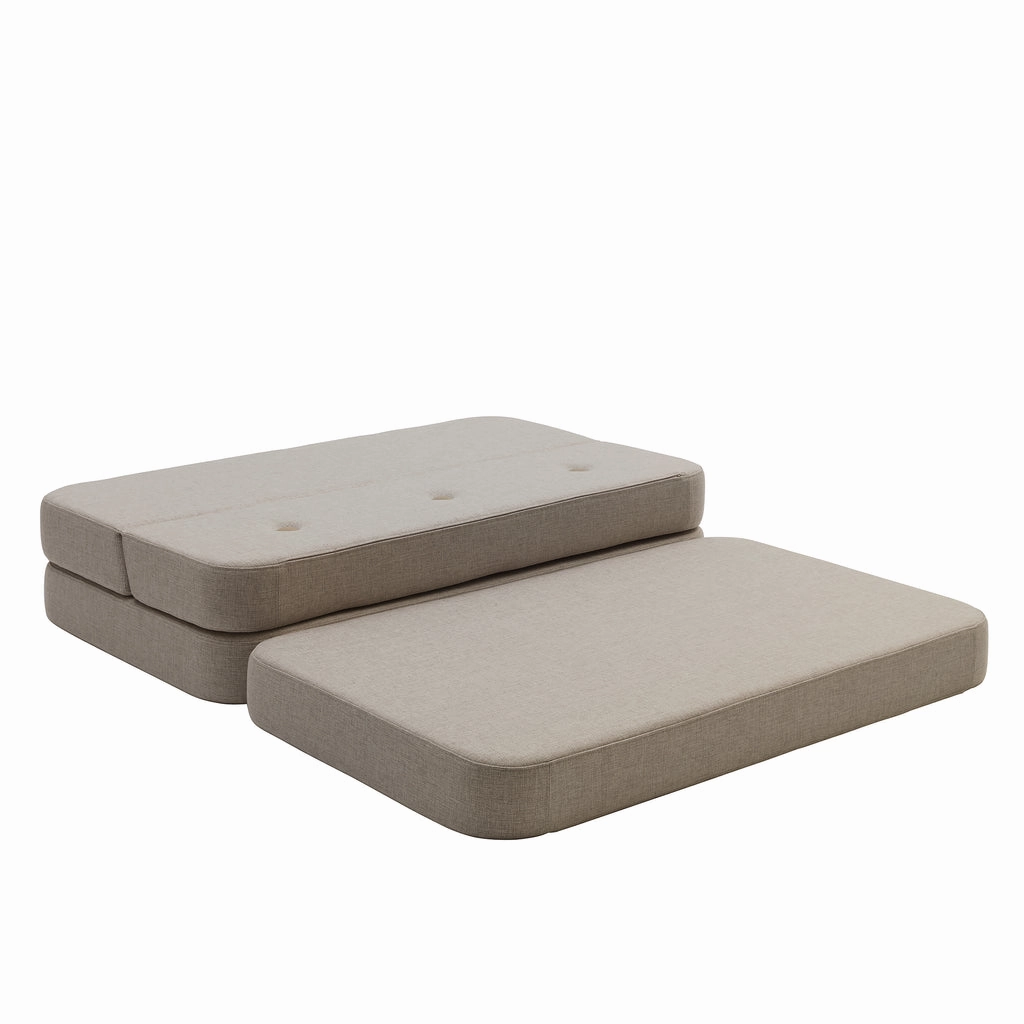 by KlipKlap KK 3 Fold Sofa XL Soft 36x140x70cm - Beige W. Sand