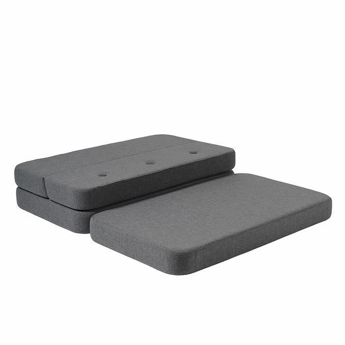 by KlipKlap KK 3 Fold Sofa XL Soft 36x140x70cm - Blue Grey W. Grey