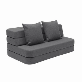 by KlipKlap KK 3 Fold Sofa XL Soft 36x140x70cm - Blue Grey W. Grey