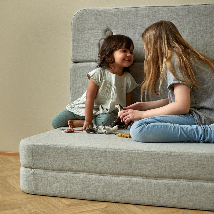 by KlipKlap KK 3 Fold Sofa XL Soft 36x140x70cm - Blue Grey W. Grey
