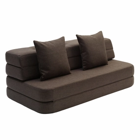 by KlipKlap KK 3 Fold Sofa XL Soft 36x140x70cm - Brown W. Sand (Pre-Order; Est. Delivery in 2-4 Weeks)