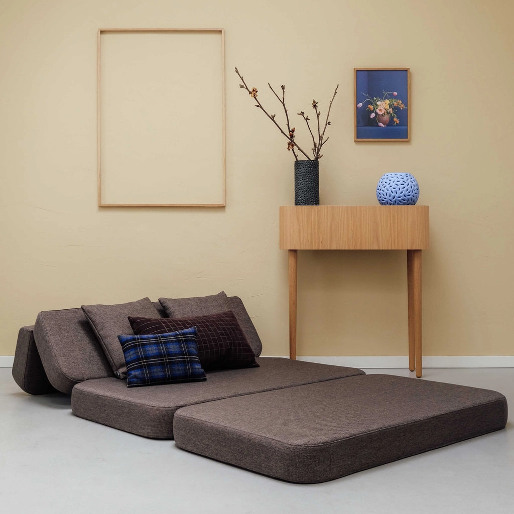 by KlipKlap KK 3 Fold Sofa XL Soft 36x140x70cm - Deep Green W. Light Green (Pre-Order; Est. Delivery in 2-4 Weeks)