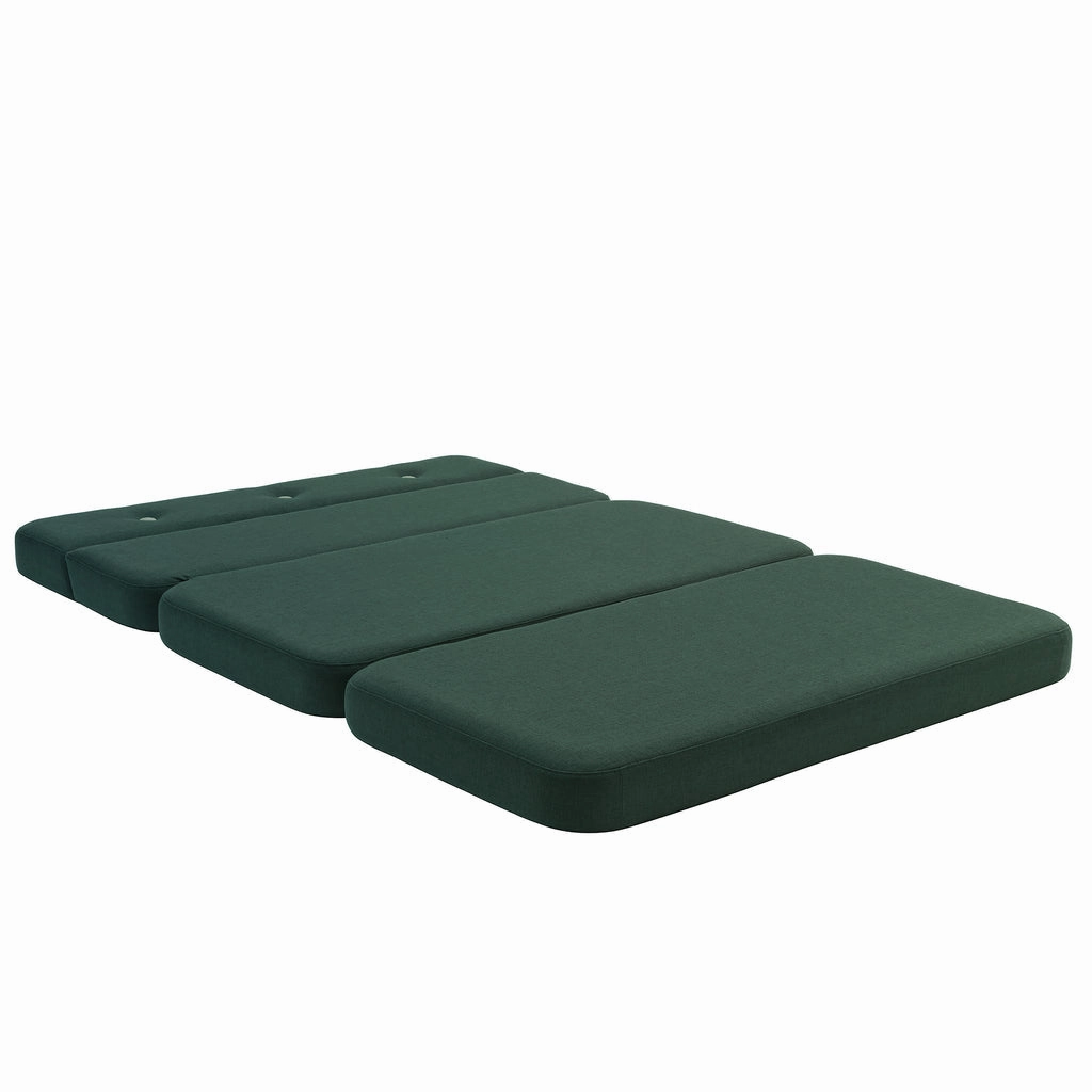 by KlipKlap KK 3 Fold Sofa XL Soft 36x140x70cm - Deep Green W. Light Green (Pre-Order; Est. Delivery in 2-4 Weeks)