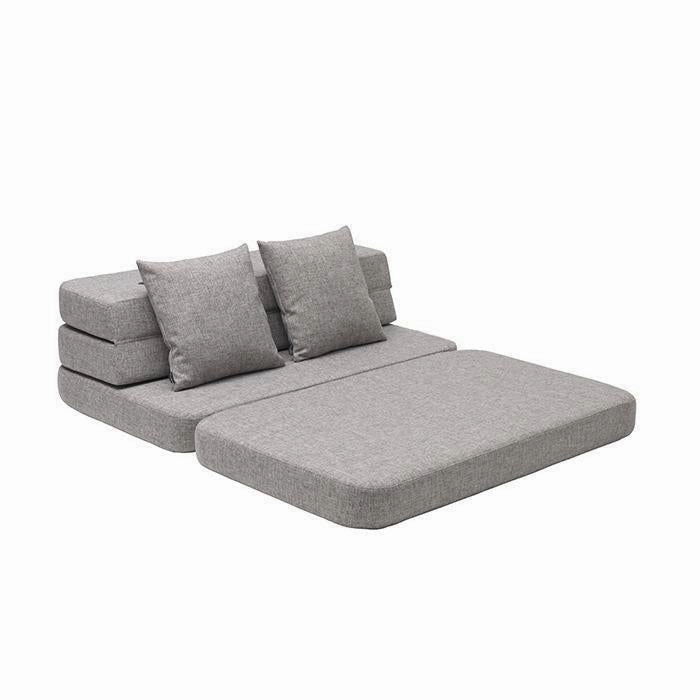 by KlipKlap KK 3 Fold Sofa XL Soft 36x140x70cm - Multi Grey W. Grey (Pre-Order; Est. Delivery in 2-4 Weeks)
