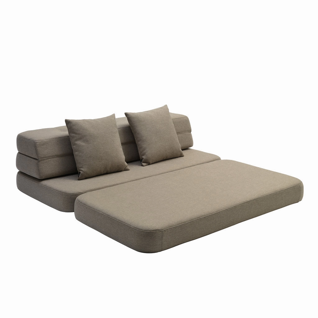 by KlipKlap KK 3 Fold Sofa XL Soft 36x140x70cm - Sand W. Sand