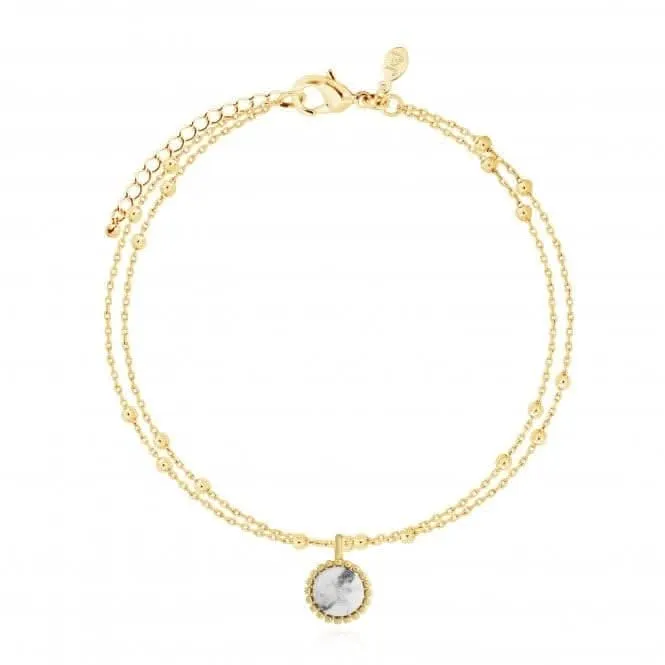 Bracelet Capri Howlite Or 18cm   Extendeur 3cm 4489 Joma Jewellery