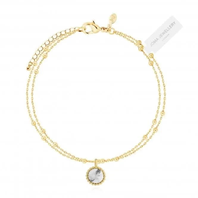 Bracelet Capri Howlite Or 18cm   Extendeur 3cm 4489 Joma Jewellery