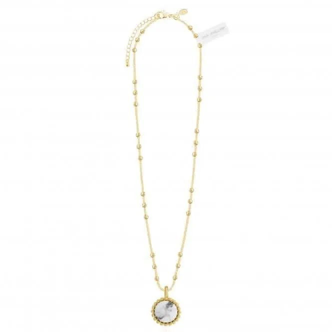 Collier Capri Howlite Or 46cm   Prolongateur 5cm 4486 Joma Jewellery