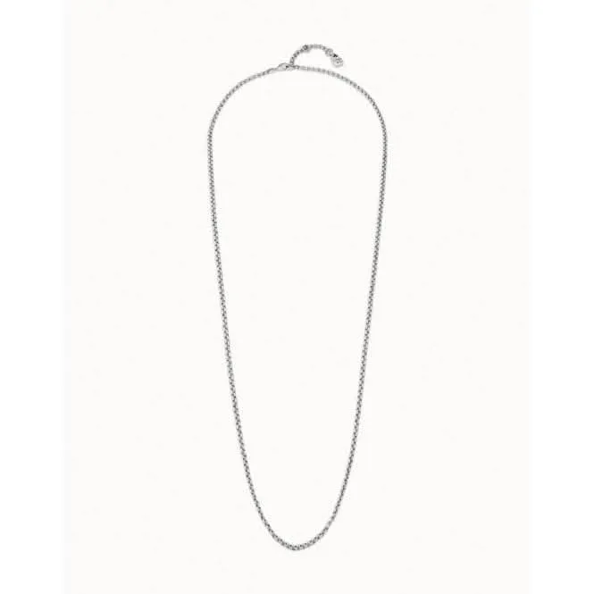 Collier en métal argenté à chaîne 2 Unode50 Bijoux et Accessoires
