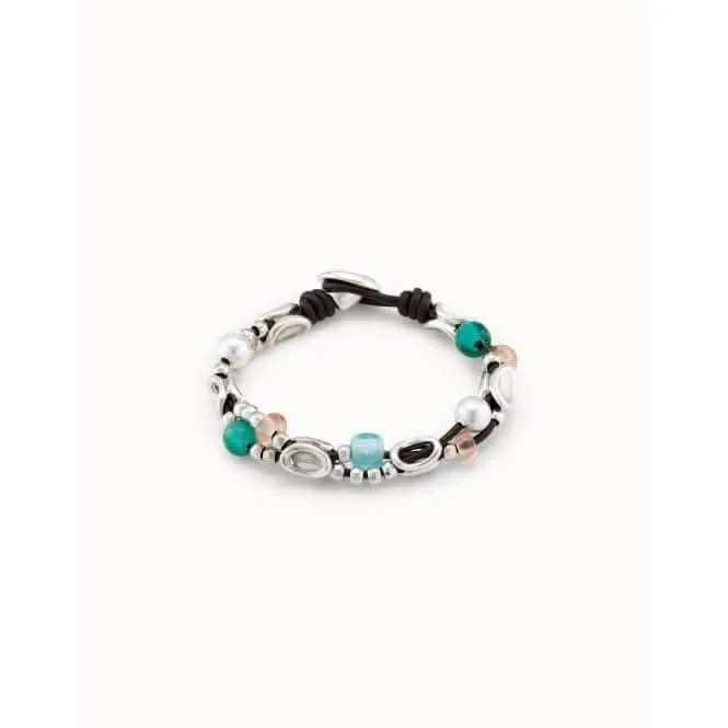 Bracelet Artisanal en Verre Cristal Multicolore Charmant Unode50 Bijoux et Accessoires