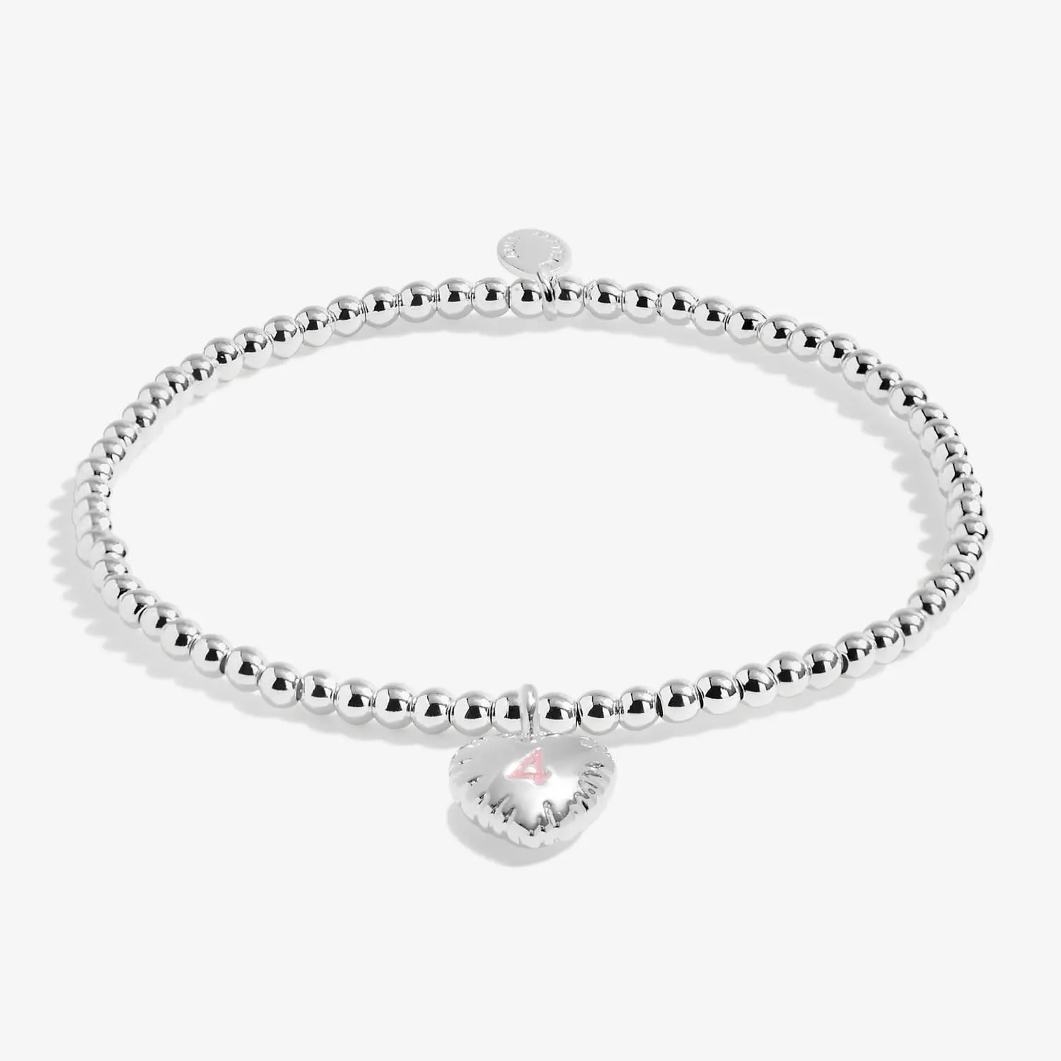 Bracelet en argent plaqué pour enfants Confetti - Petit anniversaire de 4 ans C840 Joma Jewellery