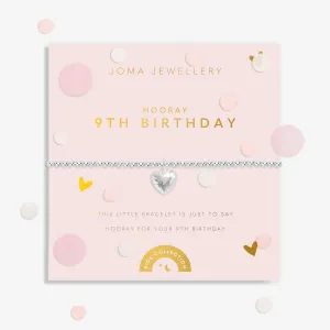 Bracelet en argent plaqué pour enfants Confetti - Petit anniversaire de 9 ans C835 Joma Jewellery