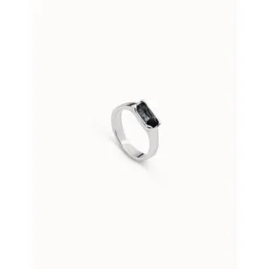 Bague en Cristal Facetté Métal Gris Cobra Unode50 Bijoux et Accessoires