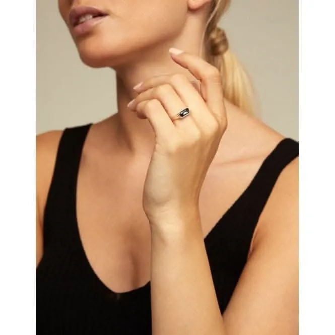 Bague en Cristal Facetté Métal Gris Cobra Unode50 Bijoux et Accessoires