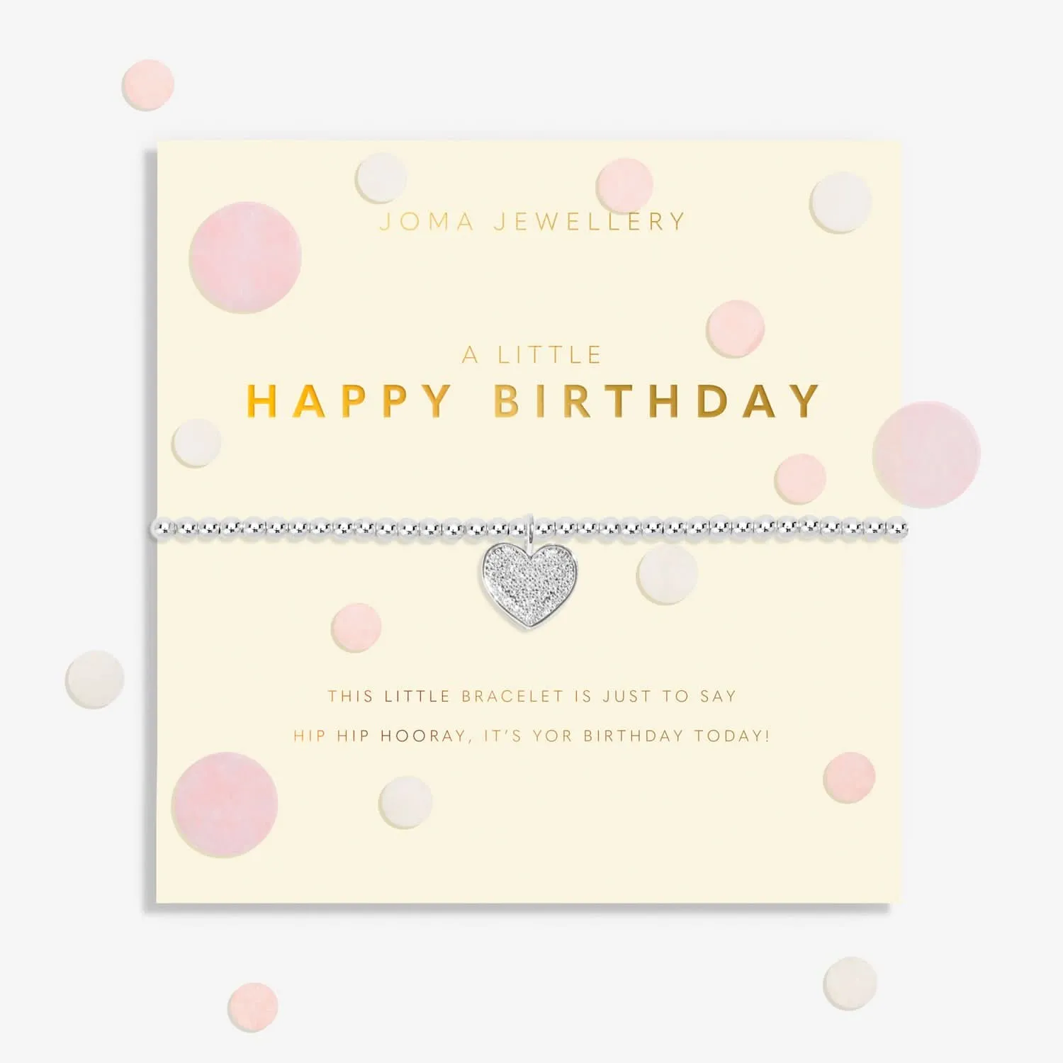 Bracelet en argent plaqué Confetti Joyeux Anniversaire 8543 Joma Jewellery