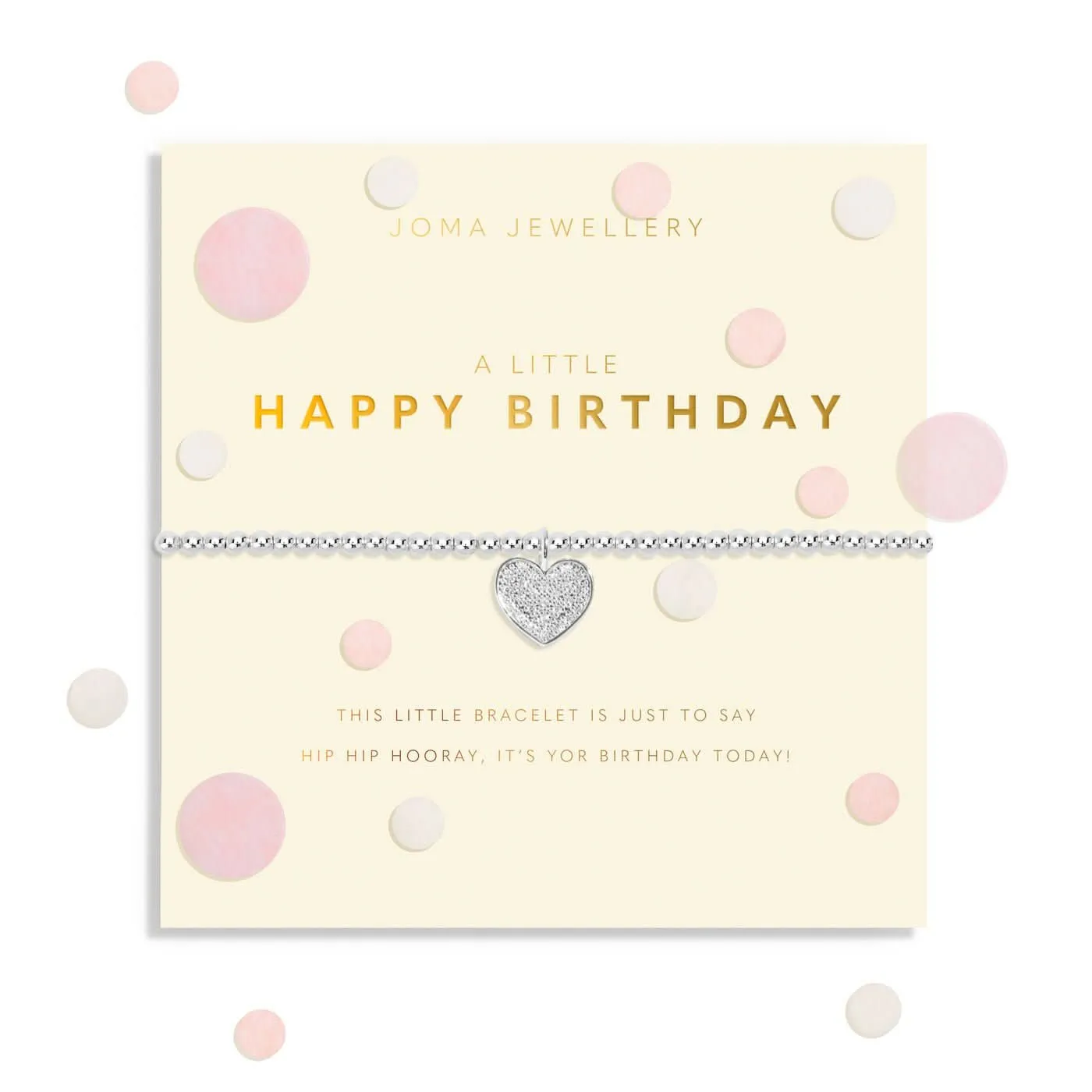 Bracelet en argent plaqué Confetti Joyeux Anniversaire 8543 Joma Jewellery