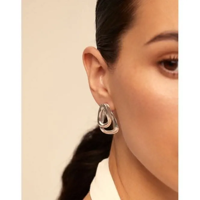 Boucles d'oreilles en métal argenté connectées PEN0740MTL0000U Unode50 Bijoux et accessoires
