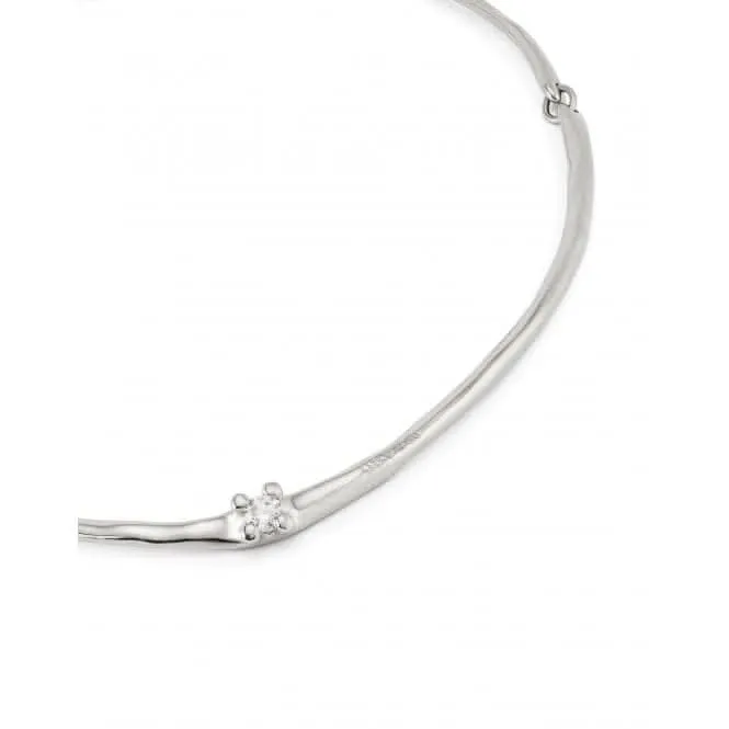 Collier en zircone blanche rigide plaqué argent Cosmos COL1913BLNMTL0U Unode50 Bijoux et accessoires