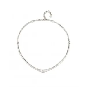 Collier en zircone blanche rigide plaqué argent Cosmos COL1913BLNMTL0U Unode50 Bijoux et accessoires