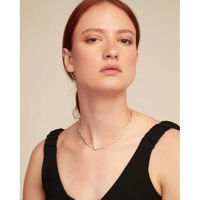 Collier en zircone blanche rigide plaqué argent Cosmos COL1913BLNMTL0U Unode50 Bijoux et accessoires