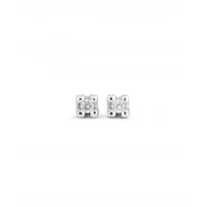 Boucles d'oreilles à clous en zircone blanche plaquées argent Cosmos PEN0951BLNMTL0U Unode50 Bijoux et accessoires