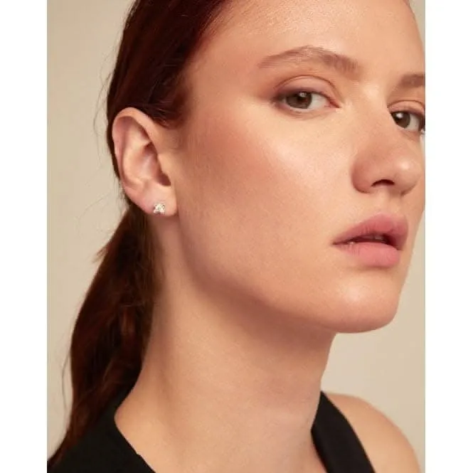 Boucles d'oreilles à clous en zircone blanche plaquées argent Cosmos PEN0951BLNMTL0U Unode50 Bijoux et accessoires