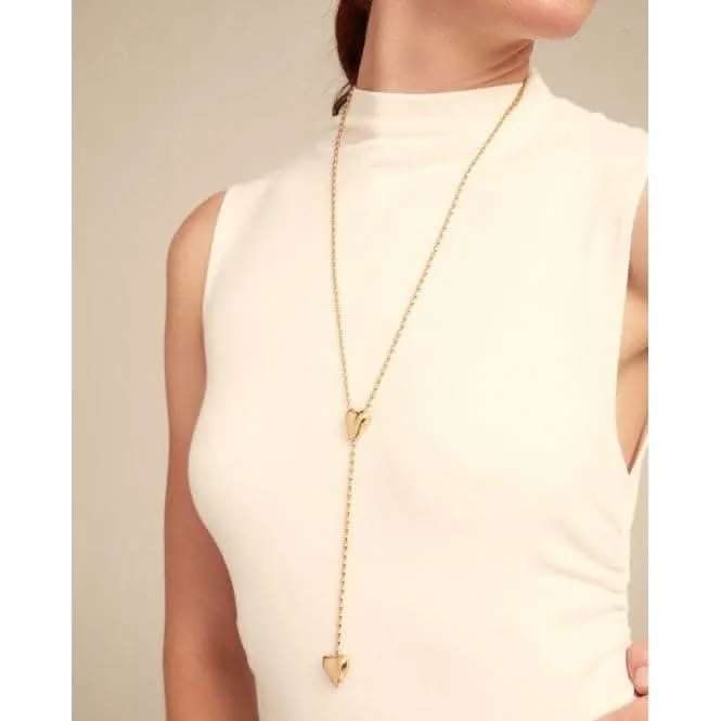 Collier Cupido à deux cœurs avec chaîne plaquée or 18k COL1884ORO0000U Unode50 Bijoux et accessoires