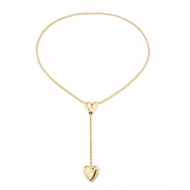 Collier Cupido à deux cœurs avec chaîne plaquée or 18k COL1884ORO0000U Unode50 Bijoux et accessoires